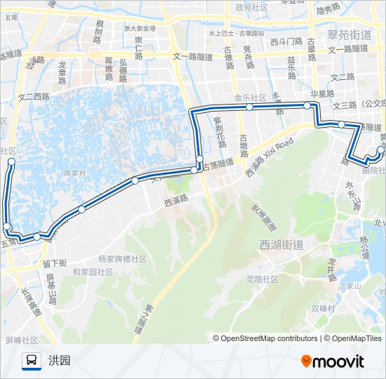 公交假日13路的线路图