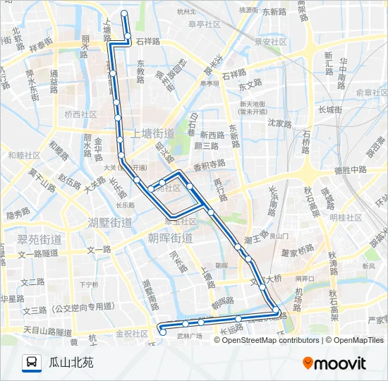 220路区间 Bus Line Map