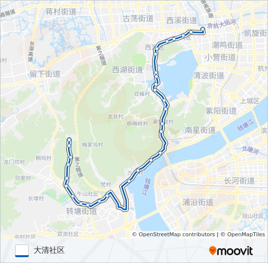 公交318区间路的线路图