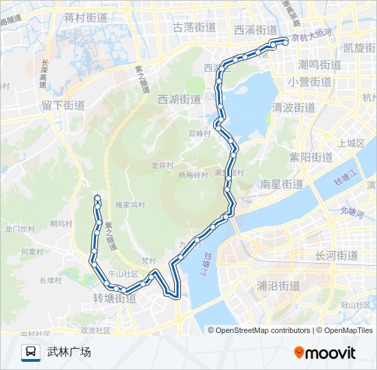 公交318区间路的线路图