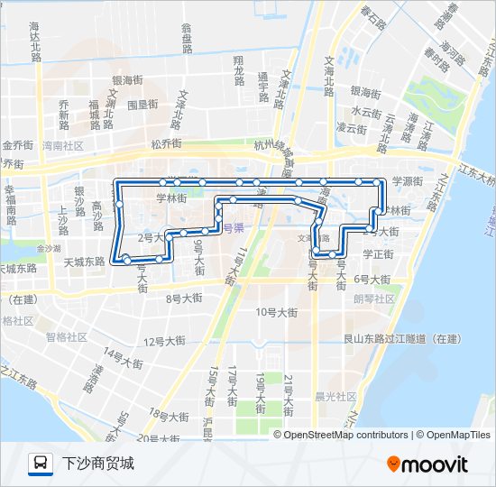 公交369环线路的线路图