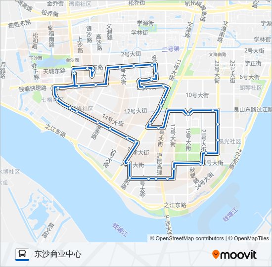 公交375环线路的线路图