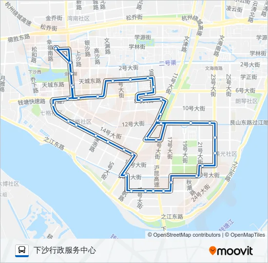 376路外环 Bus Line Map
