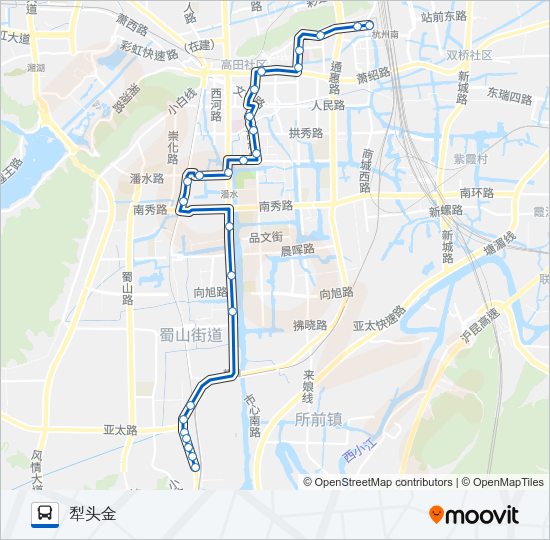 公交711区间路的线路图