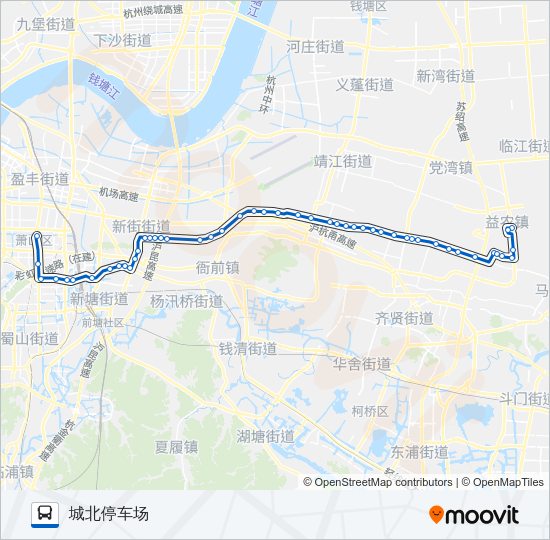 公交732空调路的线路图