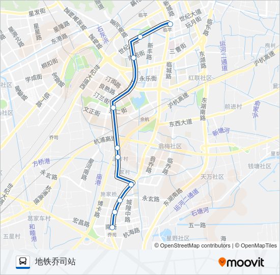公交770区间路的线路图