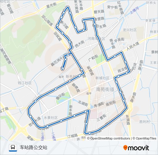 公交773环线路的线路图