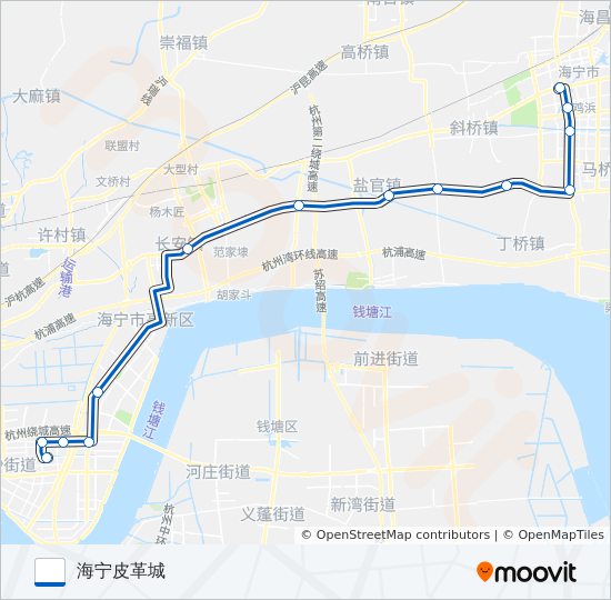 公交868专线路的线路图