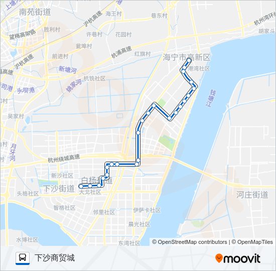 868路区间 bus Line Map