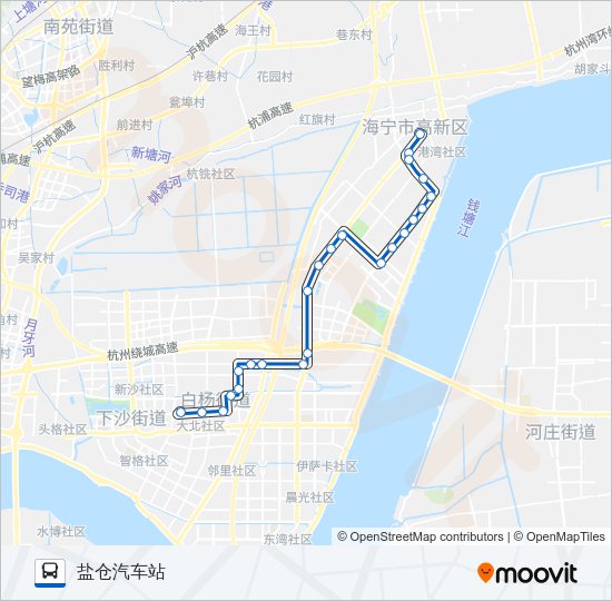 公交868区间路的线路图