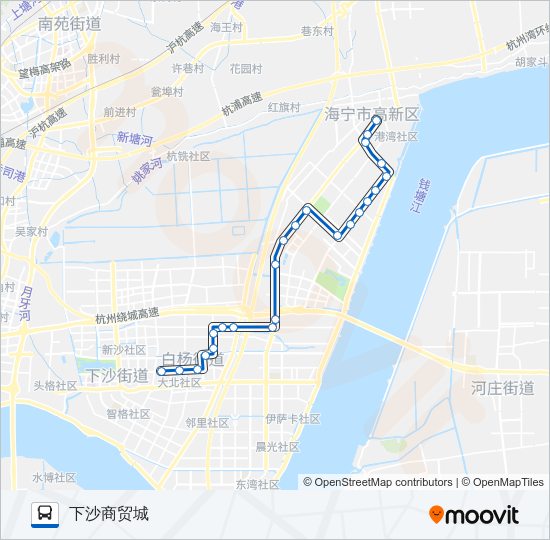 公交868区间路的线路图