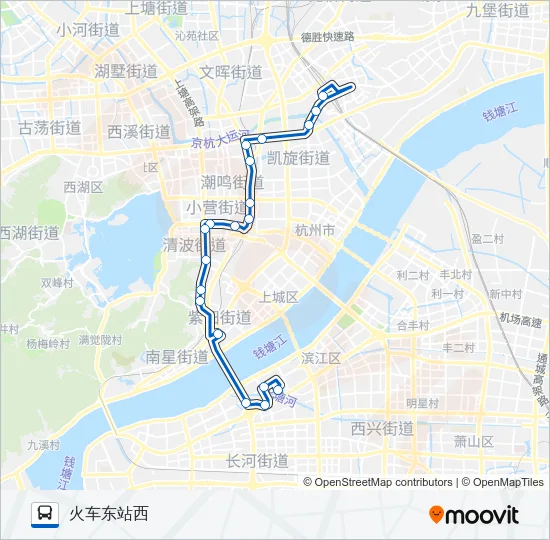 公交B支3区间路的线路图