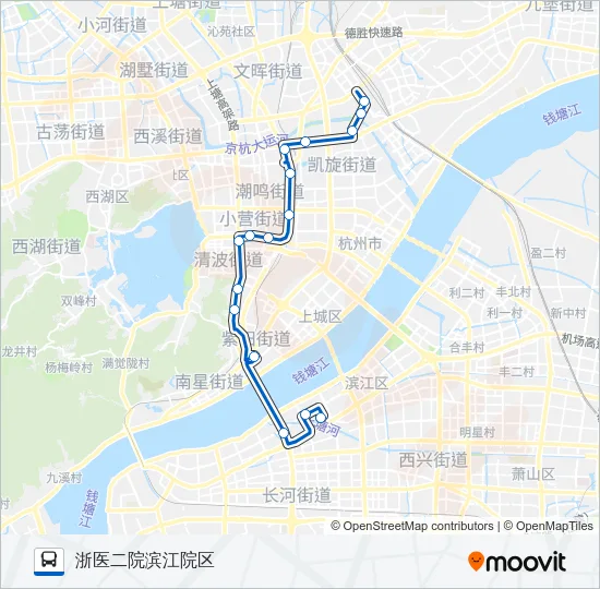 公交B支3区间路的线路图
