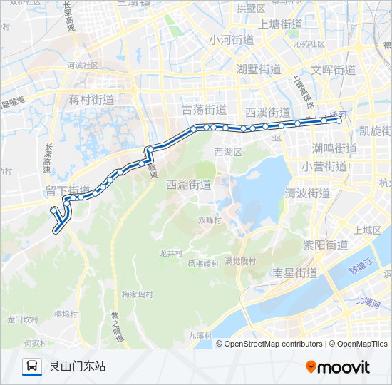 公交B支7区间路的线路图