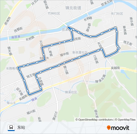 公交临安9外环路的线路图