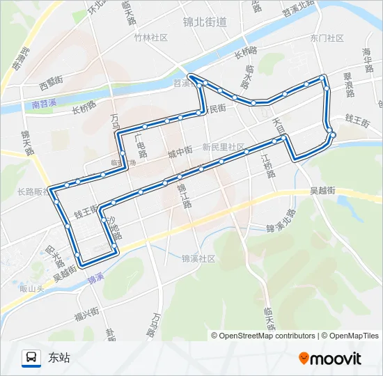 公交临安9外环路的线路图