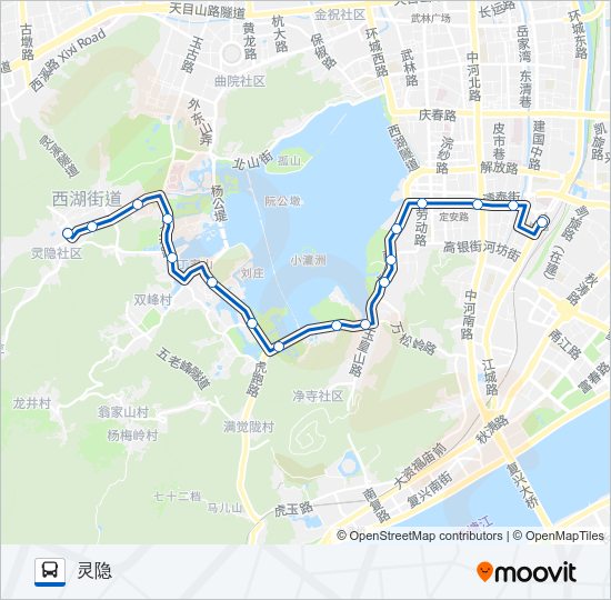 公交游2/Y2路的线路图