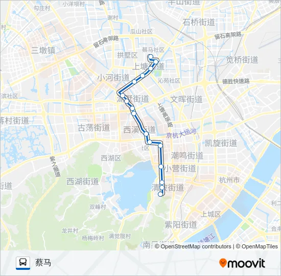 游8线/Y8 Bus Line Map