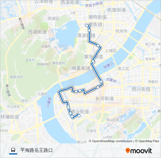 113路大站车 Bus Line Map