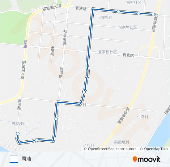 284路高峰线 bus Line Map