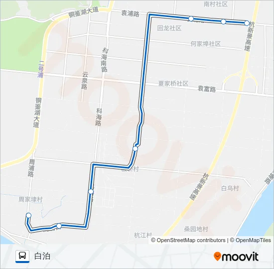 284路高峰线 Bus Line Map
