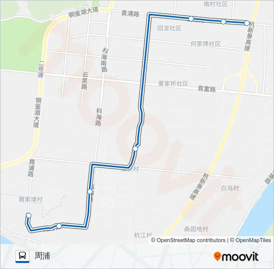 284路高峰线 Bus Line Map