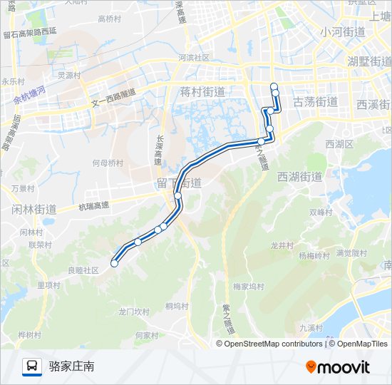 公交310大站车路的线路图
