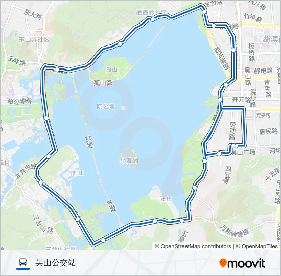 51路(内环) Bus Line Map