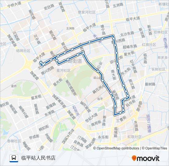 771B路外环 bus Line Map