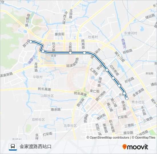 B支8区间1路 Bus Line Map