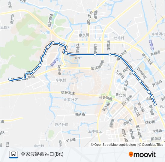 公交B支8区间2路的线路图