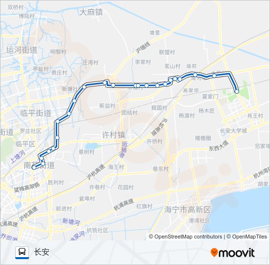 公交海宁K530路的线路图