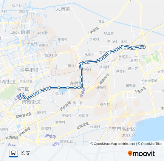 公交海宁K531路的线路图