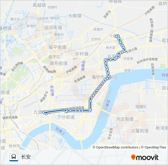 公交海宁K868路的线路图