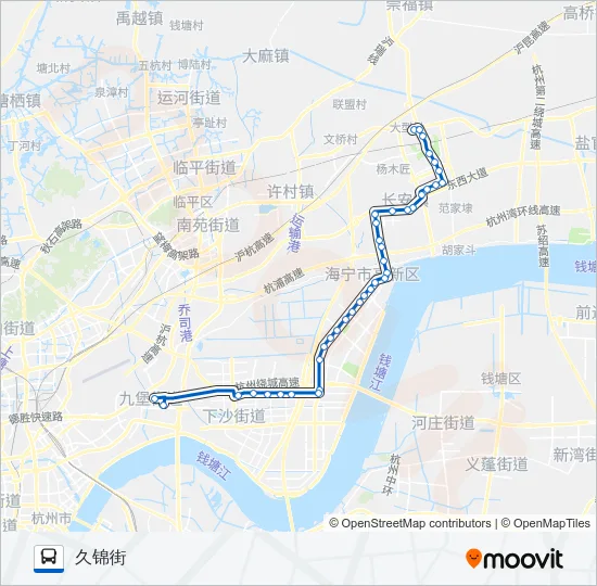 海宁K868路 Bus Line Map