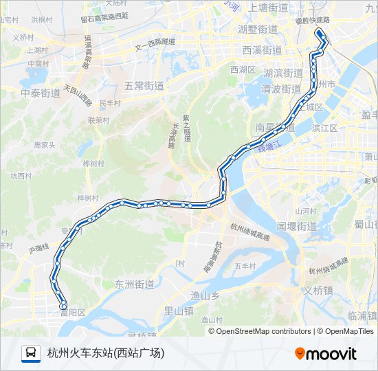 公交进杭公交一号路的线路图