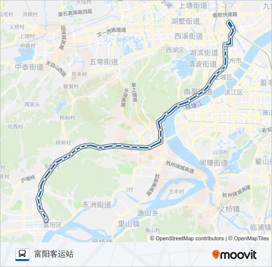 进杭公交一号线 bus Line Map
