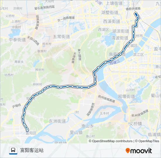 进杭公交一号线 Bus Line Map