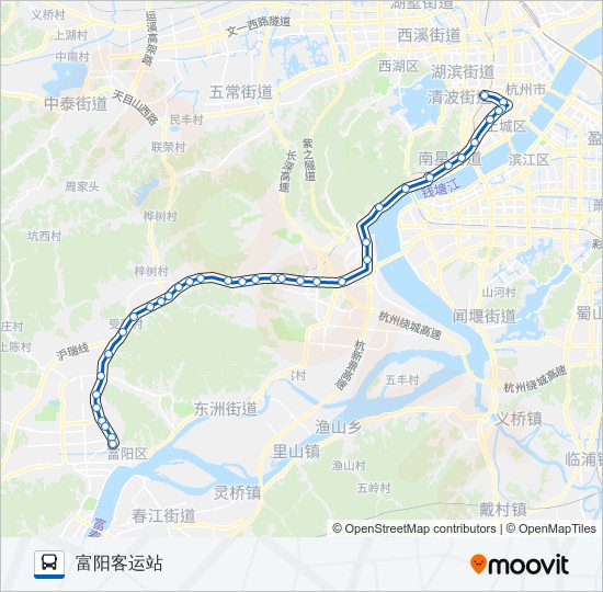 公交进杭公交二号路的线路图