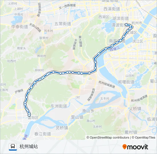 进杭公交二号线 Bus Line Map