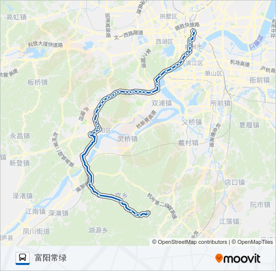 进杭公交五号线 bus Line Map