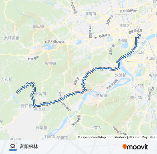 进杭公交八号线route Schedules Stops Maps 富阳枫林 Updated