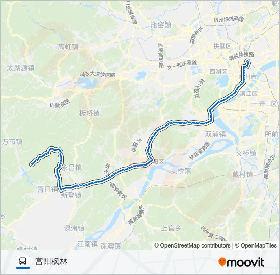 进杭公交八号线 Bus Line Map