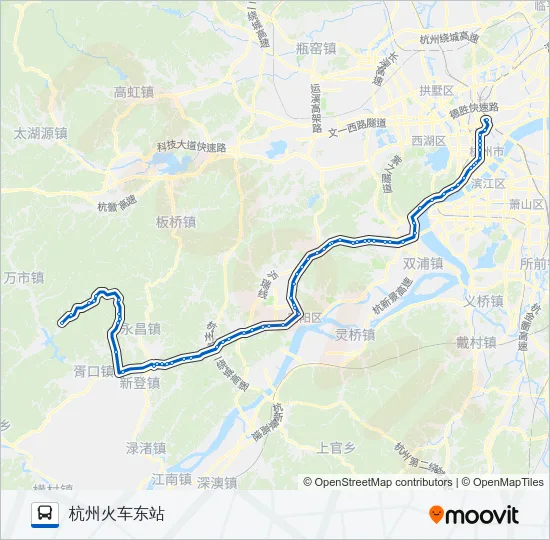 进杭公交八号线 Bus Line Map