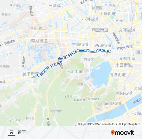 213路留下区间 Bus Line Map