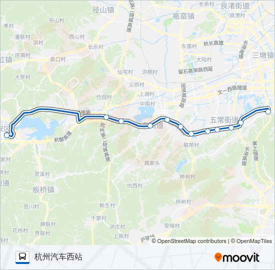 公交598(区间)路的线路图