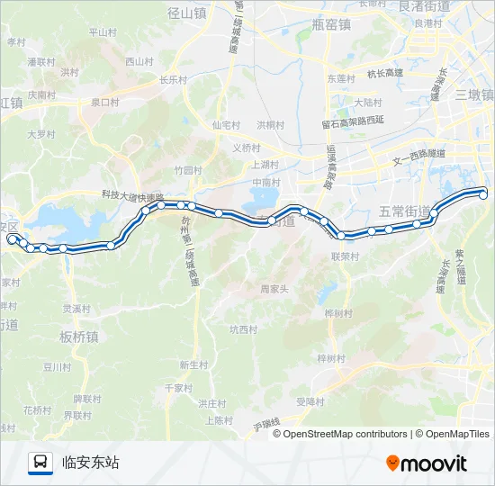 598路(区间) Bus Line Map