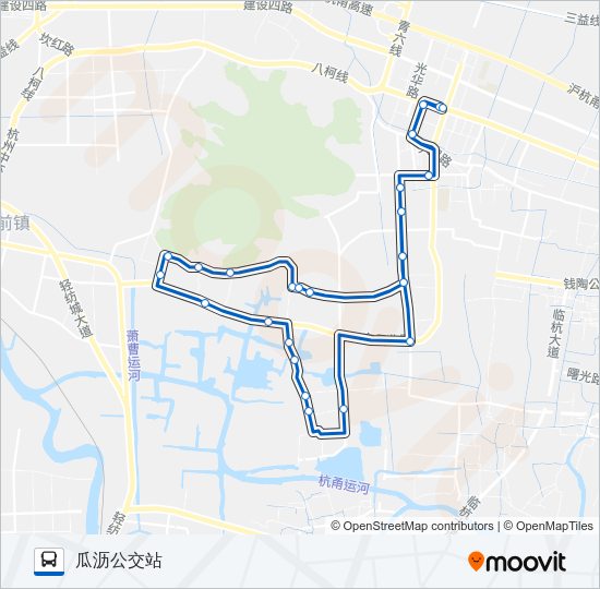 公交756(外环)路的线路图