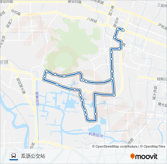 756路(外环) Bus Line Map