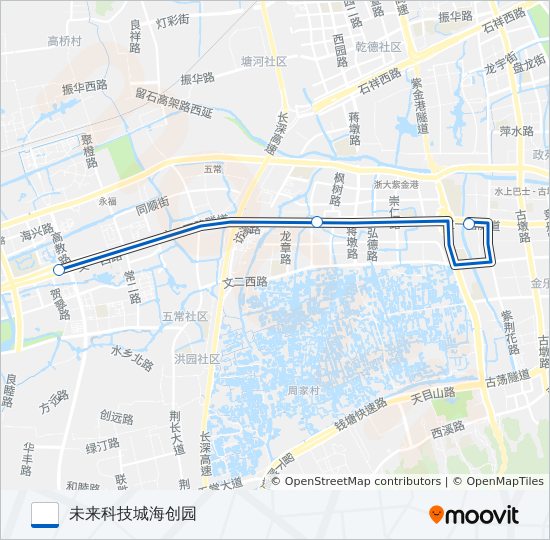 未来科技城通勤车 bus Line Map